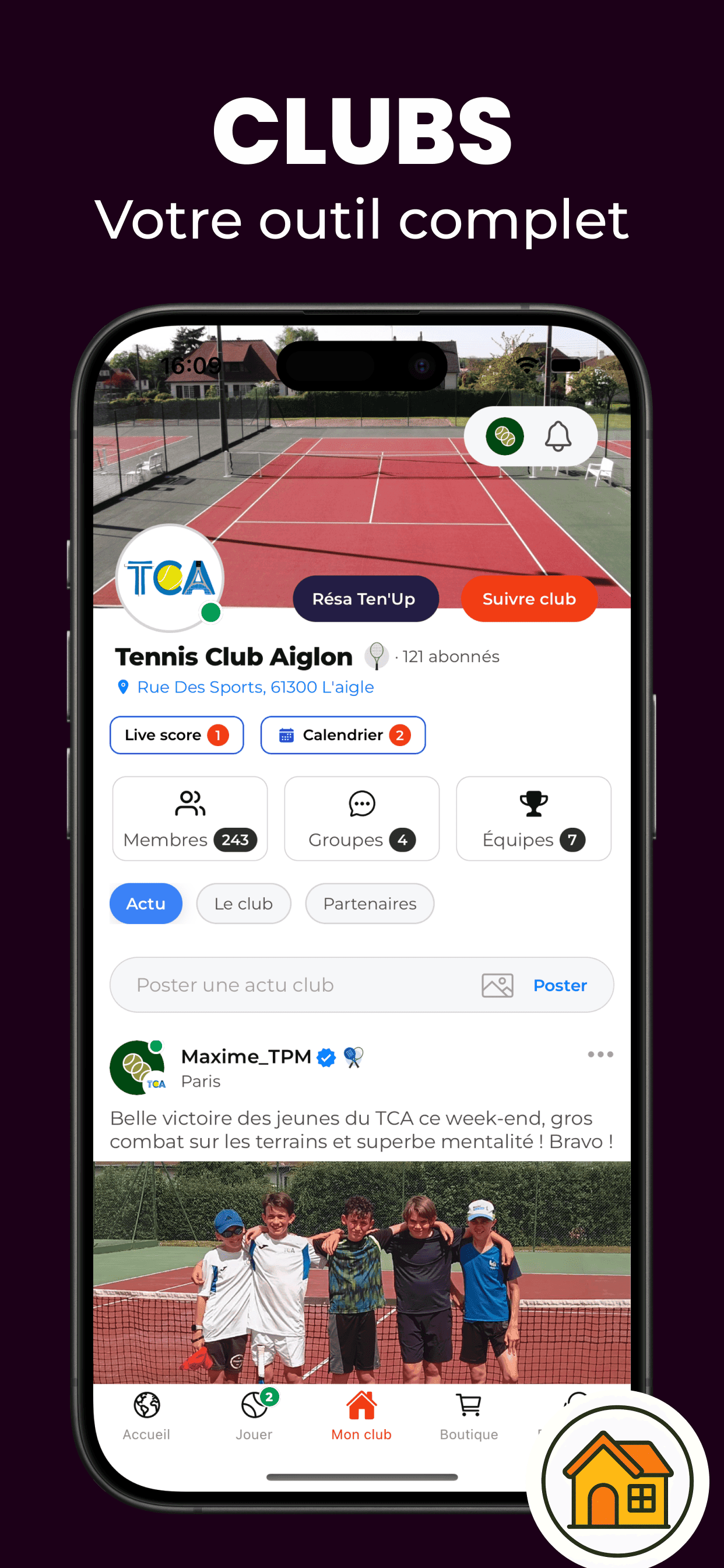 Pages clubs
