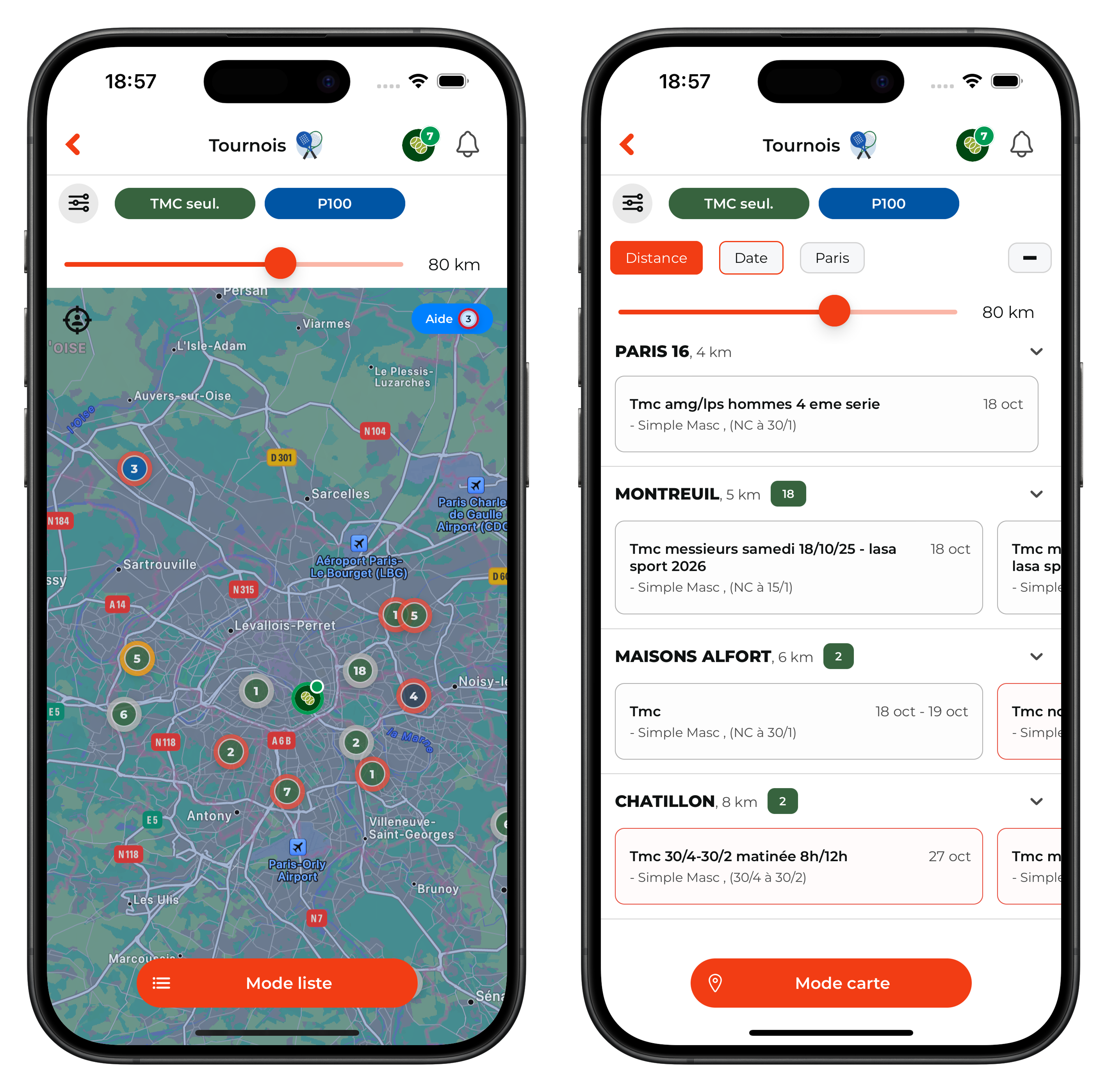 Ligues amicales sur TennisPadelMatchup